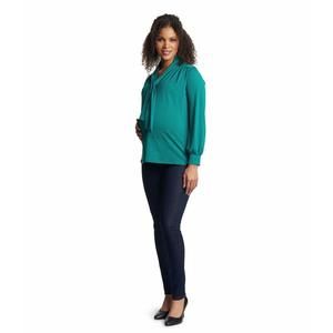 Everly Grey Vanessa Maternity Nursing Top Emerald Dot LG